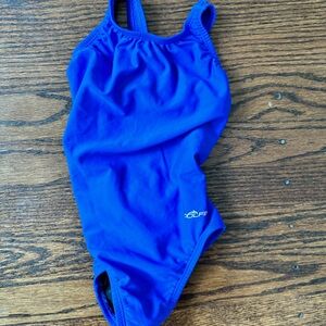 One piece, blue toddler swimsuit 24M